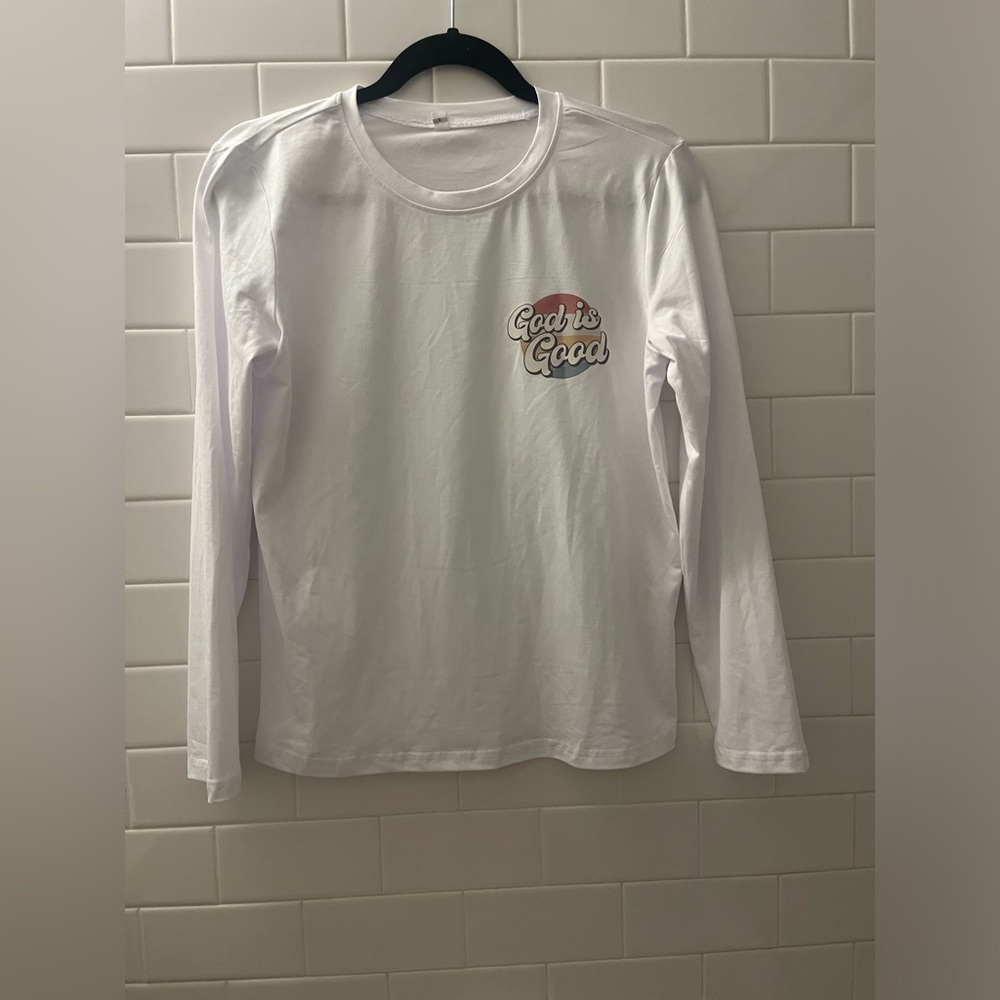 God is good long sleeve shirt Size: S (B)